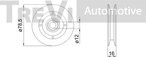 Trevi Automotive TA1723 - Rullo tenditore, Cinghia trapezoidale www.autoricambit.com