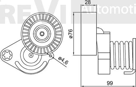 Trevi Automotive TA2093 - Tendicinghia, Cinghia Poly-V www.autoricambit.com