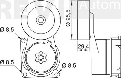 Trevi Automotive TA2041 - Tendicinghia, Cinghia Poly-V www.autoricambit.com