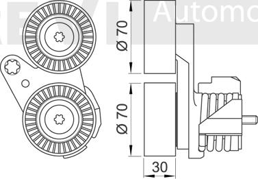 Trevi Automotive TA2051 - Tendicinghia, Cinghia Poly-V www.autoricambit.com