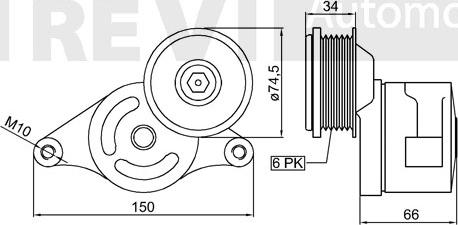 Trevi Automotive TA2142 - Tendicinghia, Cinghia Poly-V www.autoricambit.com