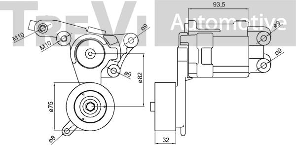 Trevi Automotive TA2245 - Tendicinghia, Cinghia Poly-V www.autoricambit.com