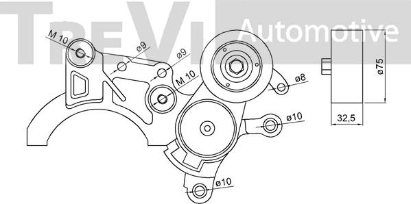 Trevi Automotive TA2243 - Tendicinghia, Cinghia Poly-V www.autoricambit.com