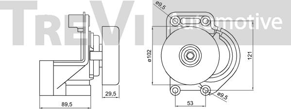 Trevi Automotive TA2215 - Tendicinghia, Cinghia Poly-V www.autoricambit.com