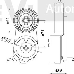 Trevi Automotive TA2225 - Tendicinghia, Cinghia Poly-V www.autoricambit.com