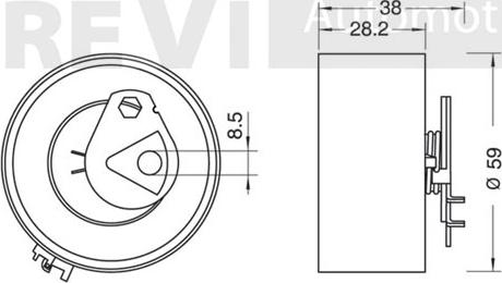 Trevi Automotive TD1428 - Rullo tenditore, Cinghia dentata www.autoricambit.com