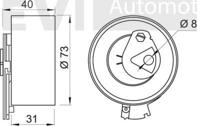 Trevi Automotive TD1549 - Rullo tenditore, Cinghia dentata www.autoricambit.com