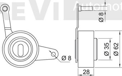 Trevi Automotive TD1543 - Rullo tenditore, Cinghia dentata www.autoricambit.com