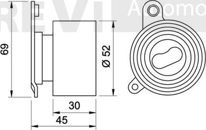 Trevi Automotive TD1501 - Rullo tenditore, Cinghia dentata www.autoricambit.com