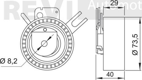 Trevi Automotive TD1641 - Rullo tenditore, Cinghia dentata www.autoricambit.com