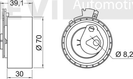 Trevi Automotive TD1642 - Rullo tenditore, Cinghia dentata www.autoricambit.com