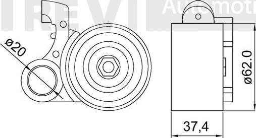 Trevi Automotive TD1616 - Rullo tenditore, Cinghia dentata www.autoricambit.com