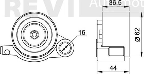 Trevi Automotive TD1688 - Rullo tenditore, Cinghia dentata www.autoricambit.com