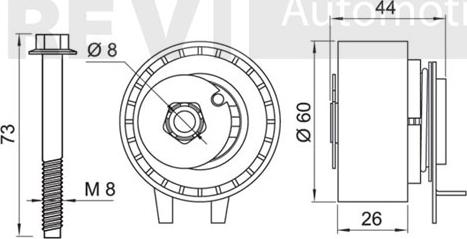 Trevi Automotive TD1687 - Rullo tenditore, Cinghia dentata www.autoricambit.com