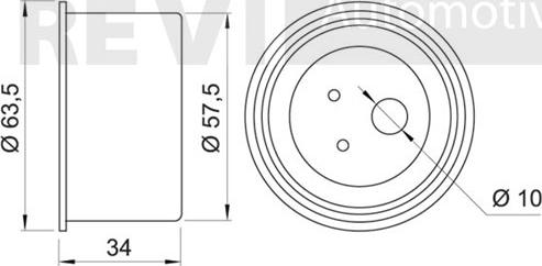 Trevi Automotive TD1047 - Rullo tenditore, Cinghia dentata www.autoricambit.com