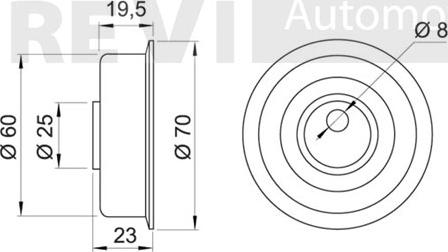 Trevi Automotive TD1053 - Rullo tenditore, Cinghia dentata www.autoricambit.com