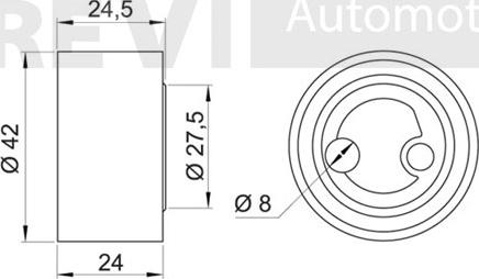 Trevi Automotive TD1072 - Rullo tenditore, Cinghia dentata www.autoricambit.com