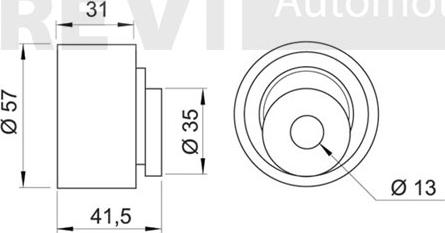 Trevi Automotive TD1136 - Rullo tenditore, Cinghia dentata www.autoricambit.com