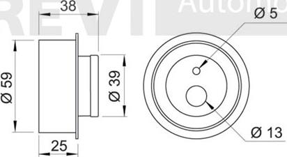 Trevi Automotive TD1137 - Rullo tenditore, Cinghia dentata www.autoricambit.com