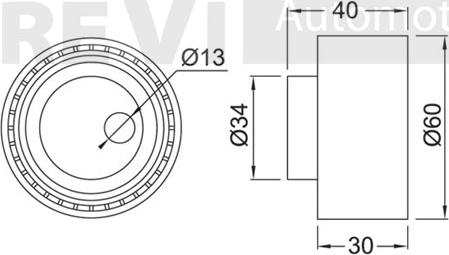 Trevi Automotive TD1340 - Rullo tenditore, Cinghia dentata www.autoricambit.com