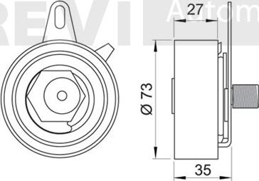 Trevi Automotive TD1315 - Rullo tenditore, Cinghia dentata www.autoricambit.com