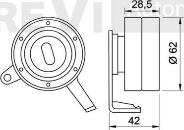 Trevi Automotive TD1380 - Rullo tenditore, Cinghia dentata www.autoricambit.com