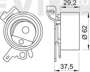 Trevi Automotive TD1335 - Rullo tenditore, Cinghia dentata www.autoricambit.com