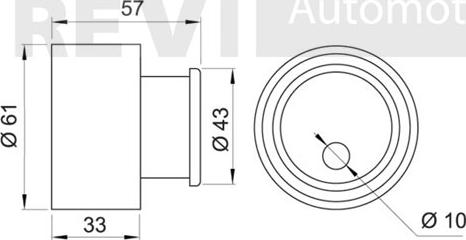 Trevi Automotive TD1225 - Rullo tenditore, Cinghia dentata www.autoricambit.com