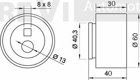 Trevi Automotive TD1278 - Rullo tenditore, Cinghia dentata www.autoricambit.com