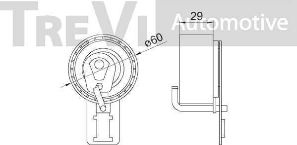 Trevi Automotive TD1760 - Rullo tenditore, Cinghia dentata www.autoricambit.com