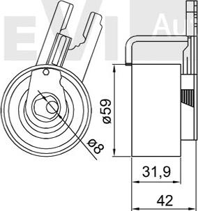 Trevi Automotive TD1739 - Rullo tenditore, Cinghia dentata www.autoricambit.com