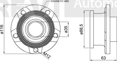 Trevi Automotive WB1604 - Kit cuscinetto ruota www.autoricambit.com