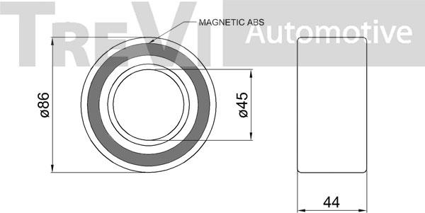 Trevi Automotive WB1091 - Kit cuscinetto ruota www.autoricambit.com