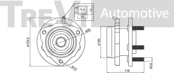 Trevi Automotive WB1195 - Kit cuscinetto ruota www.autoricambit.com