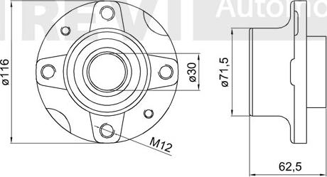 Trevi Automotive WB1864 - Kit cuscinetto ruota www.autoricambit.com