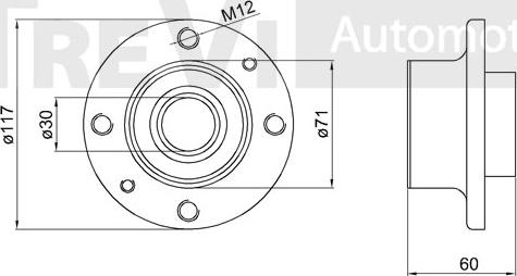 Trevi Automotive WB1312 - Kit cuscinetto ruota www.autoricambit.com