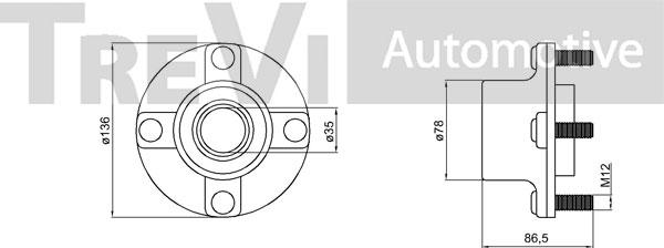 Trevi Automotive WB2138 - Kit cuscinetto ruota www.autoricambit.com