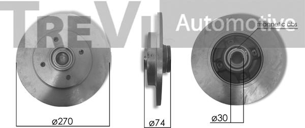 Trevi Automotive WB2223 - Kit cuscinetto ruota www.autoricambit.com