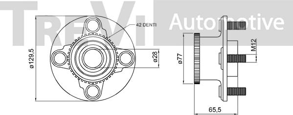 Trevi Automotive WB2272 - Kit cuscinetto ruota www.autoricambit.com