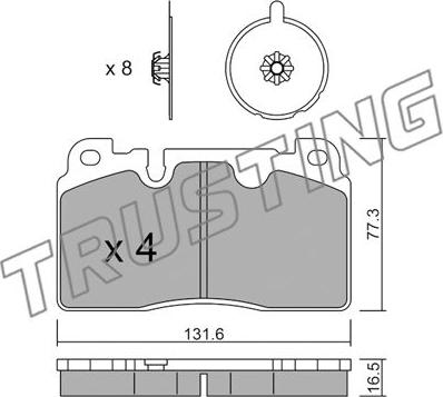 Trusting 995.0-141 - Kit pastiglie freno, Freno a disco www.autoricambit.com