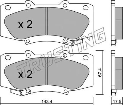 Trusting 953.0 - Kit pastiglie freno, Freno a disco www.autoricambit.com