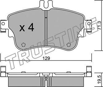 Trusting 980.0 - Kit pastiglie freno, Freno a disco www.autoricambit.com