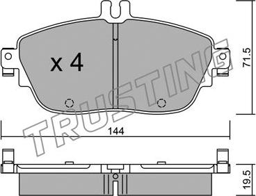 Trusting 981.0 - Kit pastiglie freno, Freno a disco www.autoricambit.com