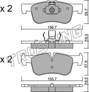 Trusting 975.0 - Kit pastiglie freno, Freno a disco www.autoricambit.com