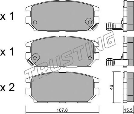 Trusting 499.0 - Kit pastiglie freno, Freno a disco www.autoricambit.com