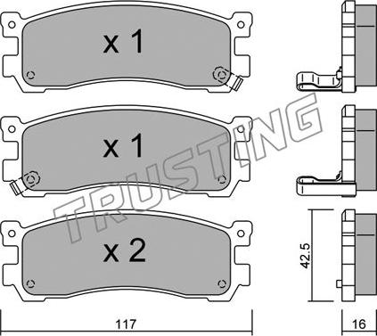 Trusting 494.0 - Kit pastiglie freno, Freno a disco www.autoricambit.com