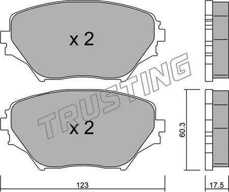 Trusting 445.0 - Kit pastiglie freno, Freno a disco www.autoricambit.com