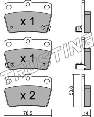 Trusting 446.0 - Kit pastiglie freno, Freno a disco www.autoricambit.com