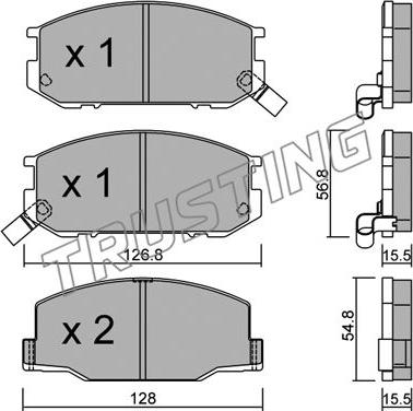 Trusting 440.0 - Kit pastiglie freno, Freno a disco www.autoricambit.com