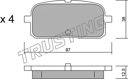 Trusting 461.0 - Kit pastiglie freno, Freno a disco www.autoricambit.com